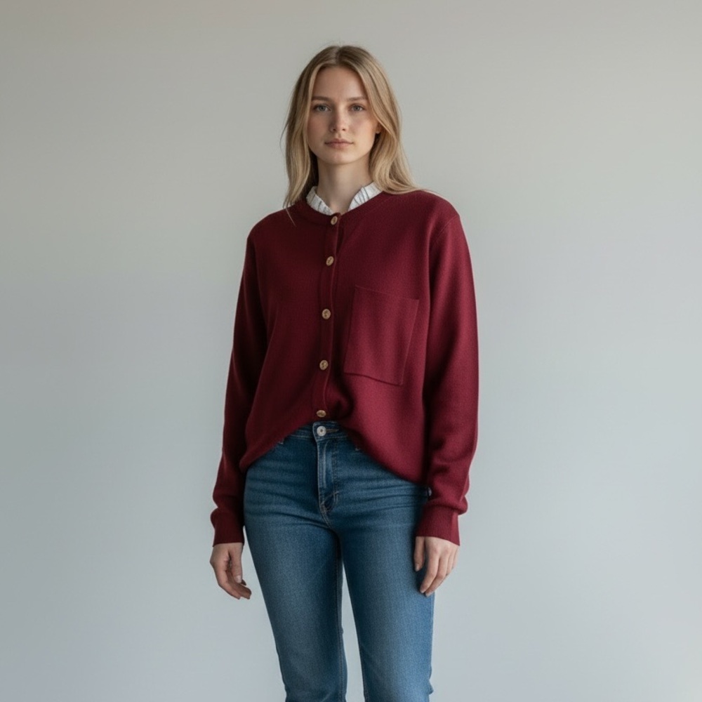 Nanette Lenore Burgundy Sweater size large New